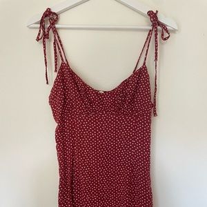PacSun Dress Red with White polka dots XS